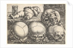 Dead Child with Four Skulls, mid-16th century by Barthel Beham