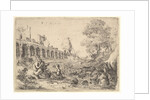 Corsica seated before satyrs on the bank of a river, from a pair of plates for Battista Gu…, 1640 by Bartholomeus Breenbergh