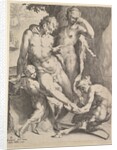 Oreads Removing a Thorn from a Satyr's Foot, 1590 by Bartholomeus Spranger/Jan Muller