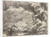 The finding of Moses who is rescued from the Nile by the maidservants of Pharaoh's daug…, 1650-57 by Bartolomeo Biscaino