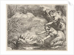 The finding of Moses who is rescued from the Nile by the maidservants of Pharaoh's daug…, 1650-57 by Bartolomeo Biscaino