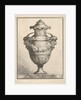 Design for a covered vase with two goat heads and a garland, 1764 by Bossi