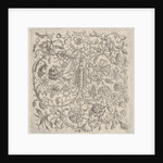 Square Panel with Vegetal Scrollwork, Flowers and Fruits, 1581 by Bernhard Zan