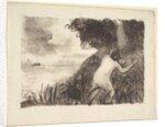 Bather Standing Among Grasses at the Shore, ca. 1894 by Camille Pissarro