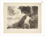 Bather Standing Among Grasses at the Shore, ca. 1894 by Camille Pissarro