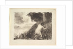 Bather Standing Among Grasses at the Shore, ca. 1894 by Camille Pissarro