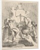 Design for a fountain with a seated nymph at left and triton holding a shell to his mouth …, 1768 by Charles Hutin