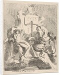 Design for a fountain with a seated nymph at left and triton holding a shell to his mouth …, 1768 by Charles Hutin