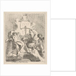 Design for a fountain with a seated nymph at left and triton holding a shell to his mouth …, 1768 by Charles Hutin