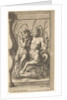 Two tritons embracing, one playing a panpipe, the second holding a conch shell set within …, 1579 by Cherubino Alberti