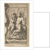 Two tritons embracing, one playing a panpipe, the second holding a conch shell set within …, 1579 by Cherubino Alberti