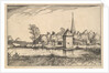 Pond and a Village, plate 15 from Regiunculae et Villae Aliquot Ducatus Brabantiae, ca. 1610 by Claes Jansz Visscher