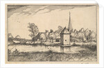 Pond and a Village, plate 15 from Regiunculae et Villae Aliquot Ducatus Brabantiae, ca. 1610 by Claes Jansz Visscher