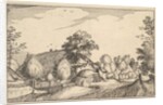 Village Road, plate 12 from Regiunculae et Villae Aliquot Ducatus Brabantiae, ca. 1610 by Claes Jansz Visscher