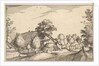 Village Road, plate 12 from Regiunculae et Villae Aliquot Ducatus Brabantiae, ca. 1610 by Claes Jansz Visscher