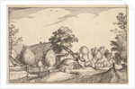 Village Road, plate 12 from Regiunculae et Villae Aliquot Ducatus Brabantiae, ca. 1610 by Claes Jansz Visscher
