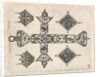 Blackwork Print with a Latin Cross and Four Motifs, ca. 1620 by Claes Jansz Visscher