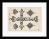 Blackwork Print with a Latin Cross and Four Motifs, ca. 1620 by Claes Jansz Visscher