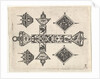 Blackwork Print with a Latin Cross and Four Motifs, ca. 1620 by Claes Jansz Visscher