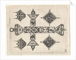 Blackwork Print with a Latin Cross and Four Motifs, ca. 1620 by Claes Jansz Visscher