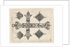 Blackwork Print with a Latin Cross and Four Motifs, ca. 1620 by Claes Jansz Visscher