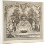 La Colation preparee dans un jardin by Claude Gillot/Jacques Gabriel Huquier