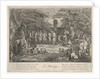 The Marriage: in a forest, an old satyr marries the betrothed in cen…, ca. 1700-1720 by Claude Gillot