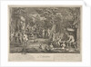 The Education: in a forest, to right an old satyr instructor holdin…, ca. 1700-1720 by Claude Gillot