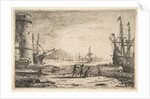 Harbour with a Large Tower, ca. 1641 by Claude Lorrain