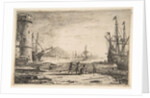 Harbour with a Large Tower, ca. 1641 by Claude Lorrain