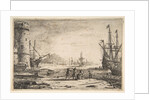 Harbour with a Large Tower, ca. 1641 by Claude Lorrain
