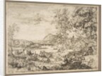Shepherd and Shepherdess Conversing in a Landscape, ca. 1651 by Claude Lorrain