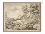 Shepherd and Shepherdess Conversing in a Landscape, ca. 1651 by Claude Lorrain