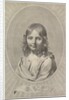 Bust of Jesus as a Child in an Oval by Claude Mellan
