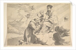 St. Francis of Assisi Adoring the Christ Child on the Virgin's Lap by Claude Mellan