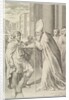 St. Ambrose, Archbishop of Milan, Turning Back Emperor Theodosius, 1681 by Claude Mellan