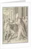 St. Ambrose, Archbishop of Milan, Turning Back Emperor Theodosius, 1681 by Claude Mellan
