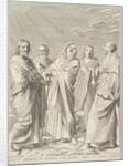 Sts. Anne, Joseph, Joachim, Bernard and John the Evangelist, 1648 by Claude Mellan