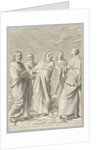 Sts. Anne, Joseph, Joachim, Bernard and John the Evangelist, 1648 by Claude Mellan