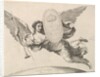 Fame Bearing a Shield with the Initial of Louis XIV by Claude Mellan