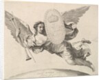 Fame Bearing a Shield with the Initial of Louis XIV by Claude Mellan