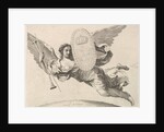Fame Bearing a Shield with the Initial of Louis XIV by Claude Mellan