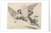 Fame Bearing a Shield with the Initial of Louis XIV by Claude Mellan