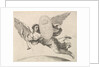 Fame Bearing a Shield with the Initial of Louis XIV by Claude Mellan