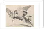 Fame Bearing a Shield with the Initial of Louis XIV by Claude Mellan