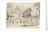 Country Scene with a Peasant, Cow and Calf by Claude Mellan