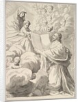 Cardinal Richelieu, Kneeling, Presents His Book to the Virgin and Child, ca. 1646 by Claude Mellan