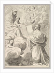 Cardinal Richelieu, Kneeling, Presents His Book to the Virgin and Child, ca. 1646 by Claude Mellan
