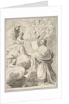 Cardinal Richelieu, Kneeling, Presents His Book to the Virgin and Child, ca. 1646 by Claude Mellan
