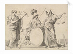 Minerva Flanked by Peace and Justice by Claude Mellan